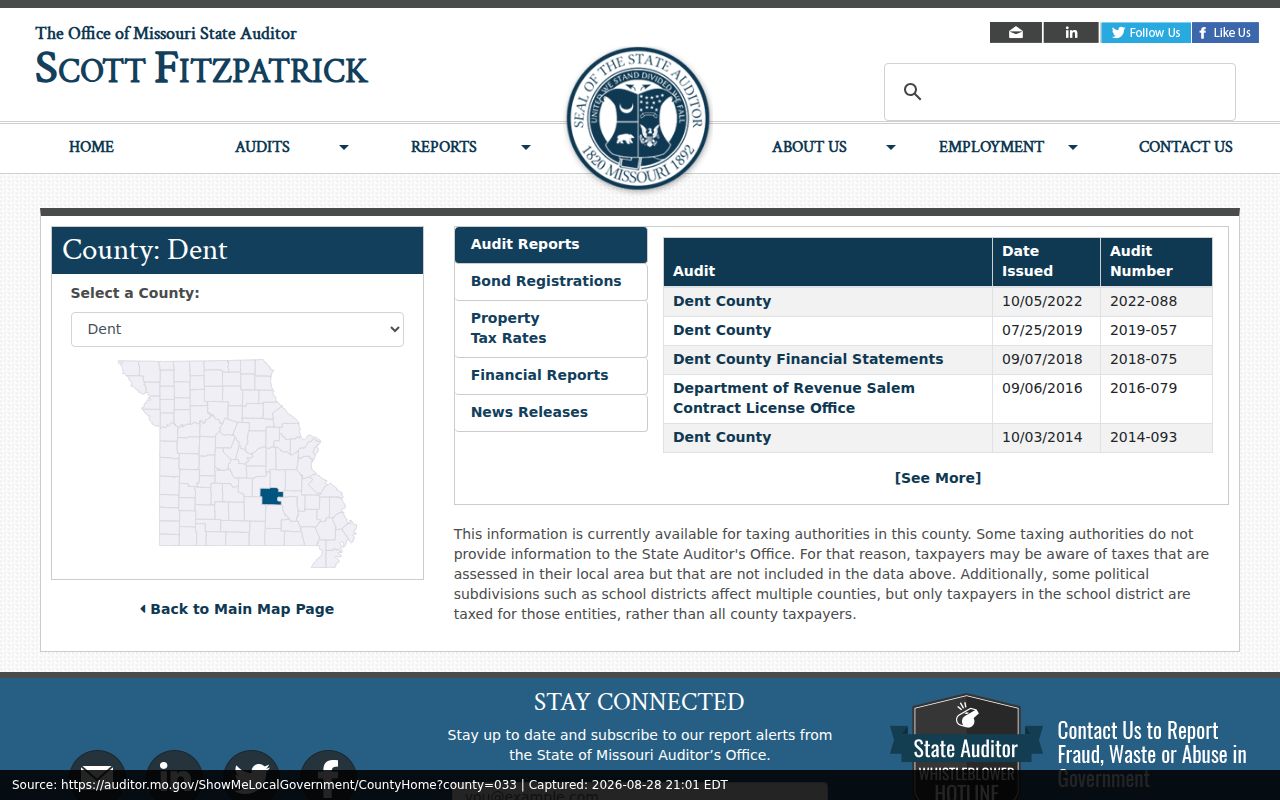 Bunker court docket State Auditor local-government reference