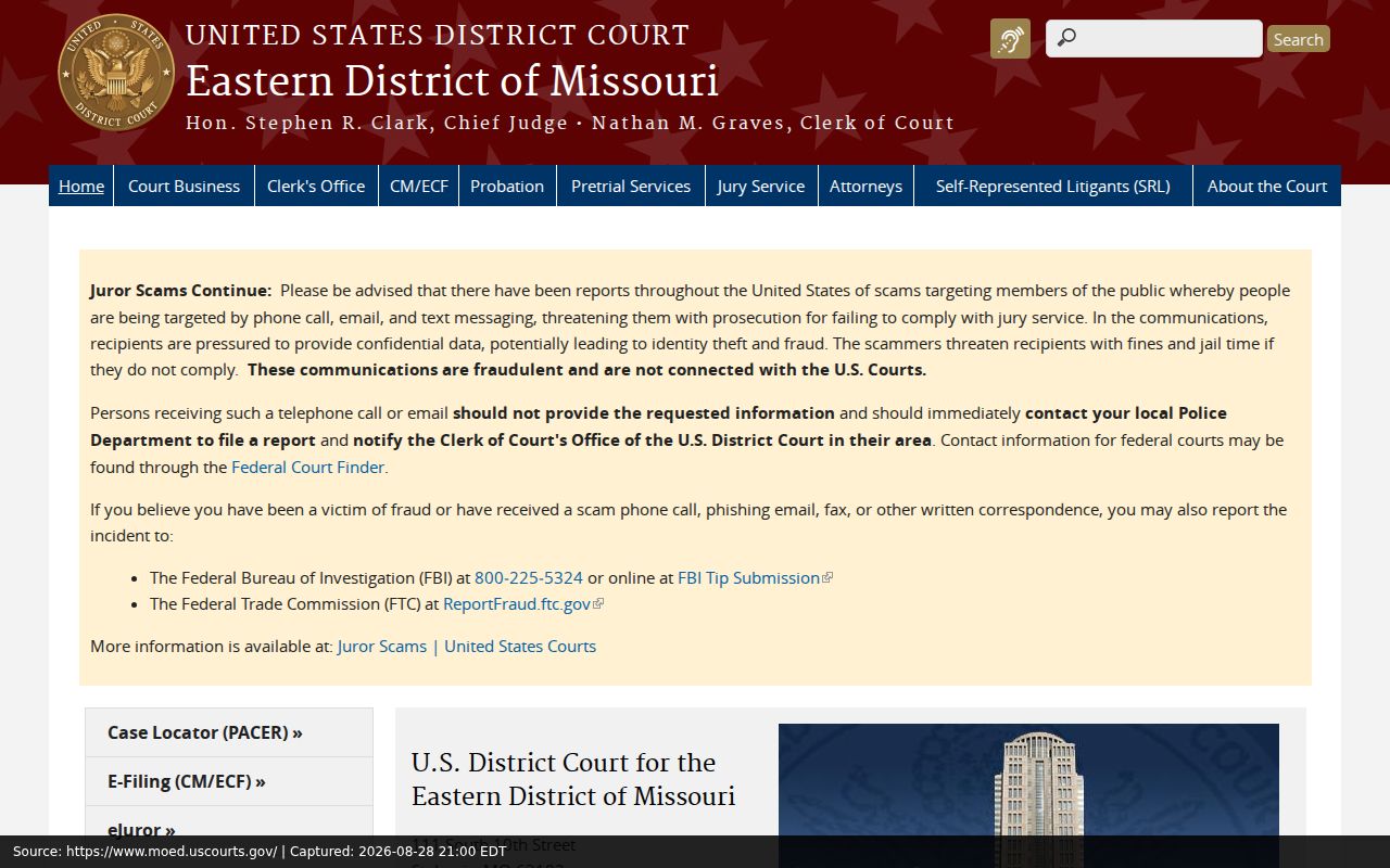 Dent County court records Eastern District federal court source