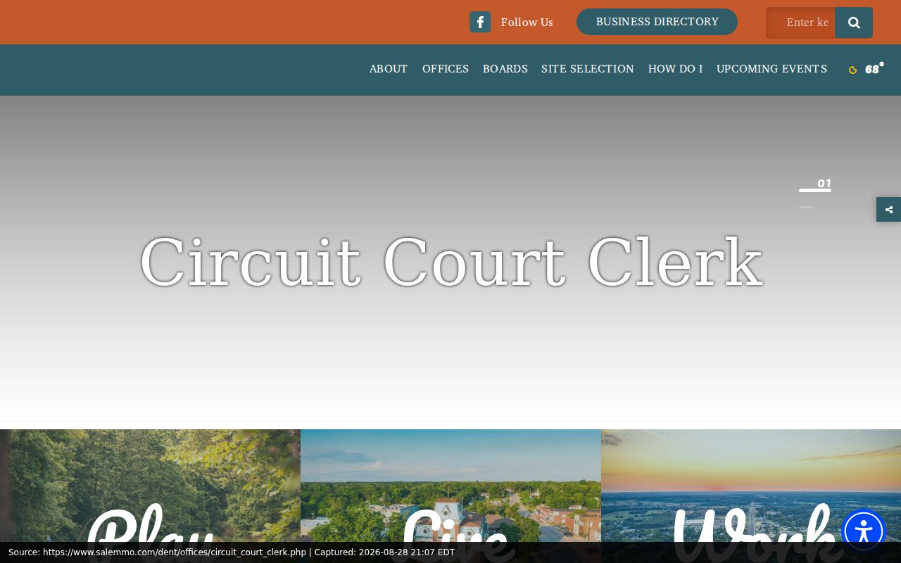Dent County court docket records source for the Circuit Clerk office